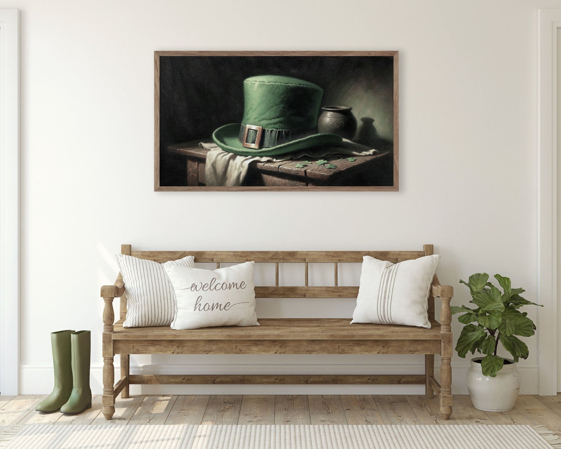 St Patricks Day Green Leprechaun Hat Frame TV Art