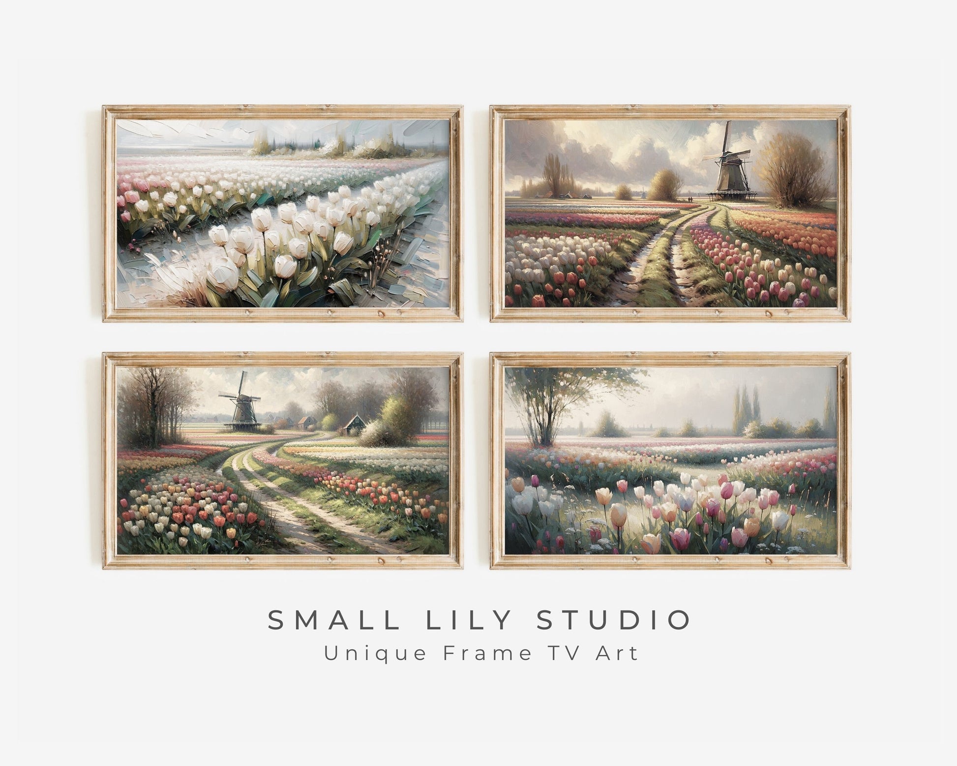 Spring Tulip Landscape Frame TV Art Bundle