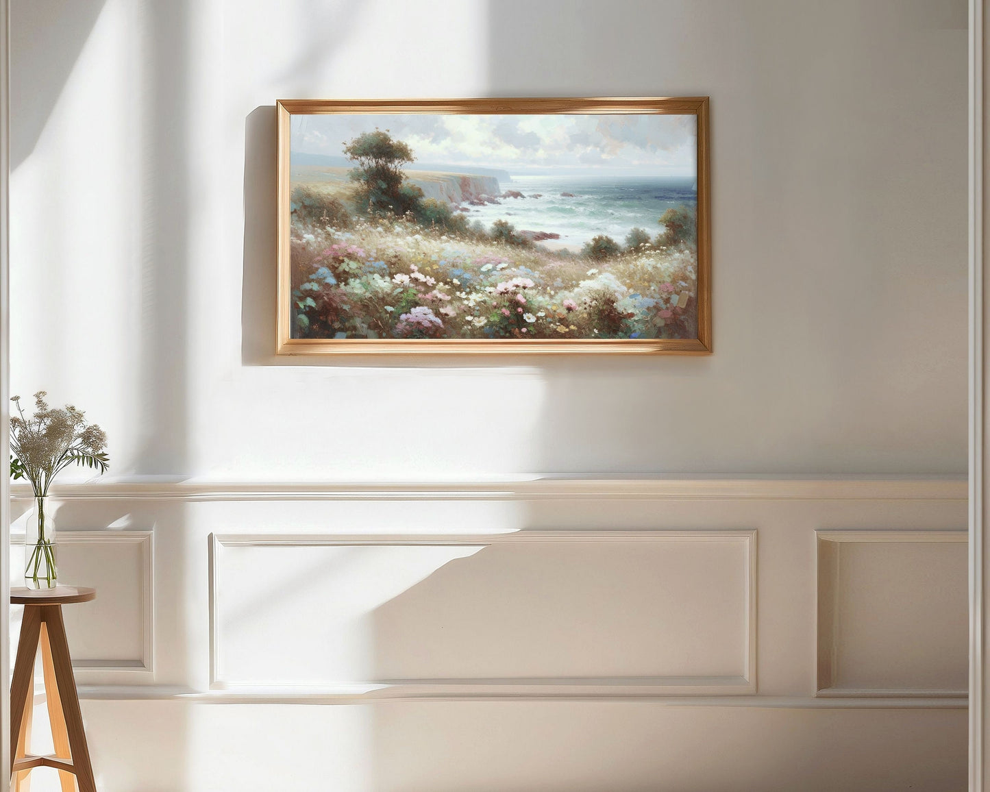 Coastal Wildflower Field Frame TV Art