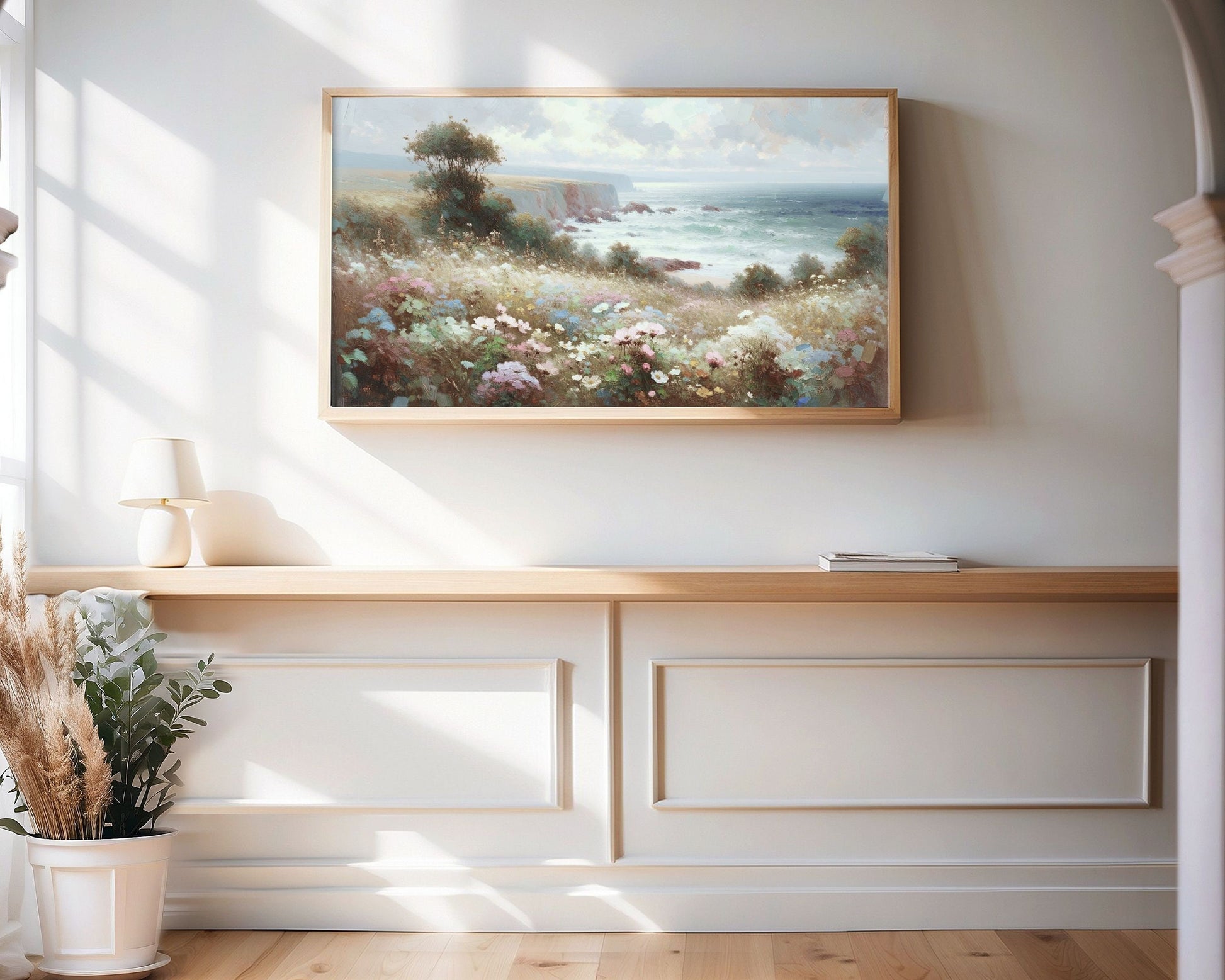 Coastal Wildflower Field Frame TV Art