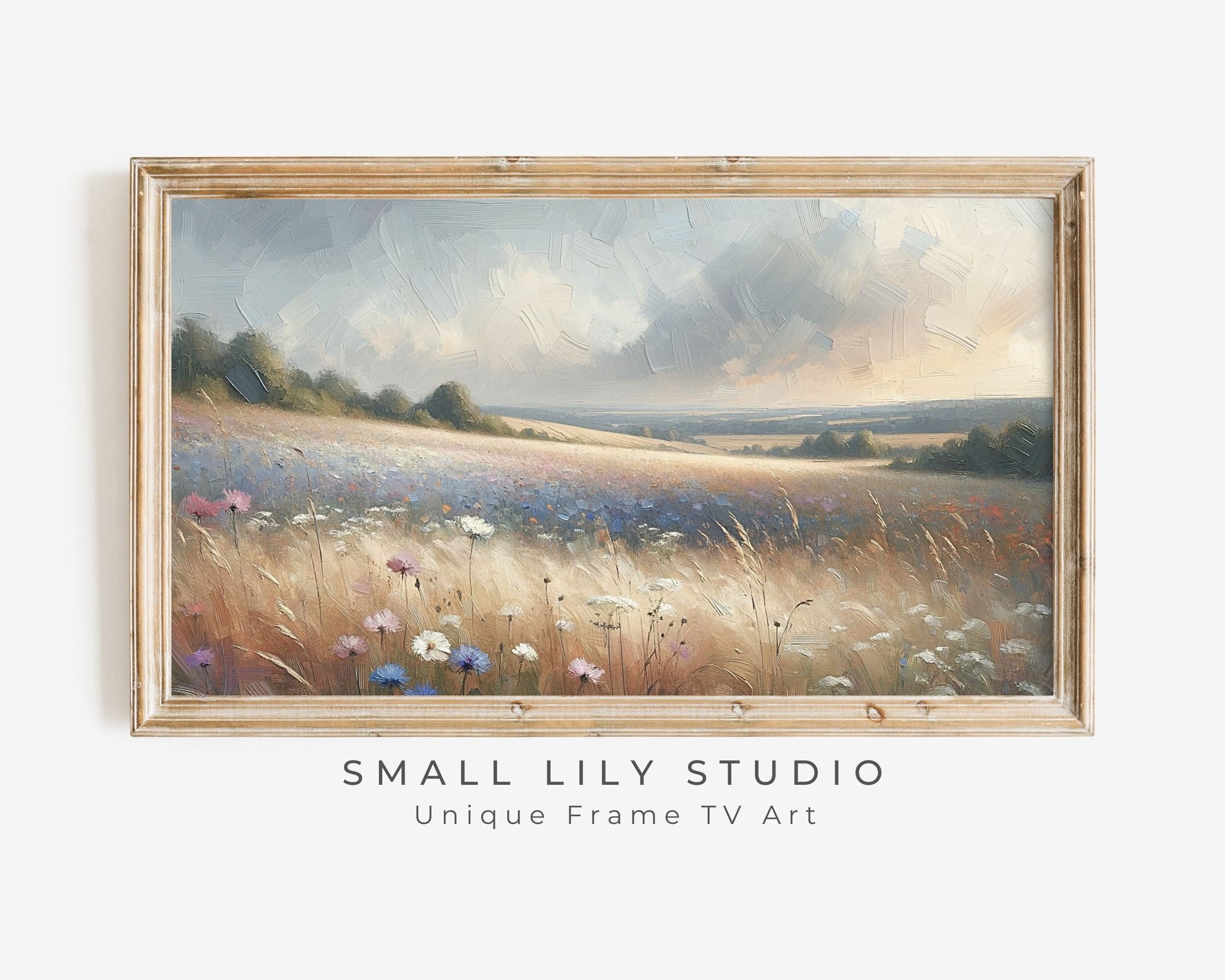 Summer Wildflower Landscape Frame TV Art