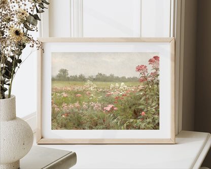 Pink Spring Wildflowers Printable Wall Art