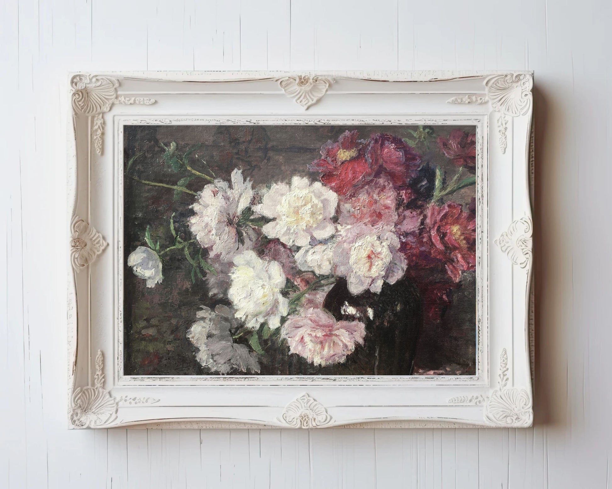 Moody Pink Floral Print Printable Wall Art