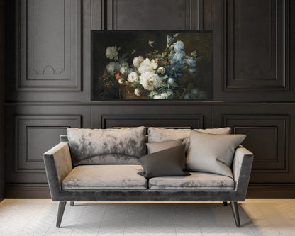 Vintage Moody Floral Set Frame TV Art Bundle