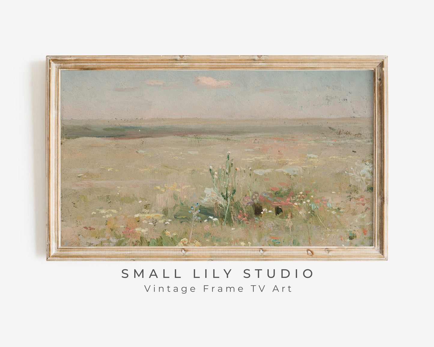 Summer Landscape With Wildflowers Frame TV Art