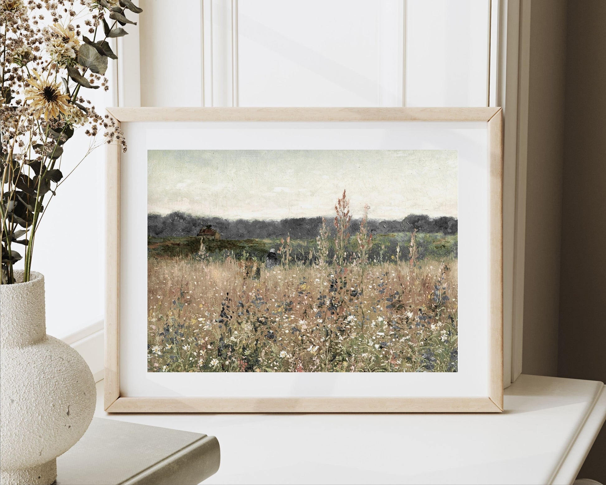 Rustic Country Wildflowers Printable Wall Art