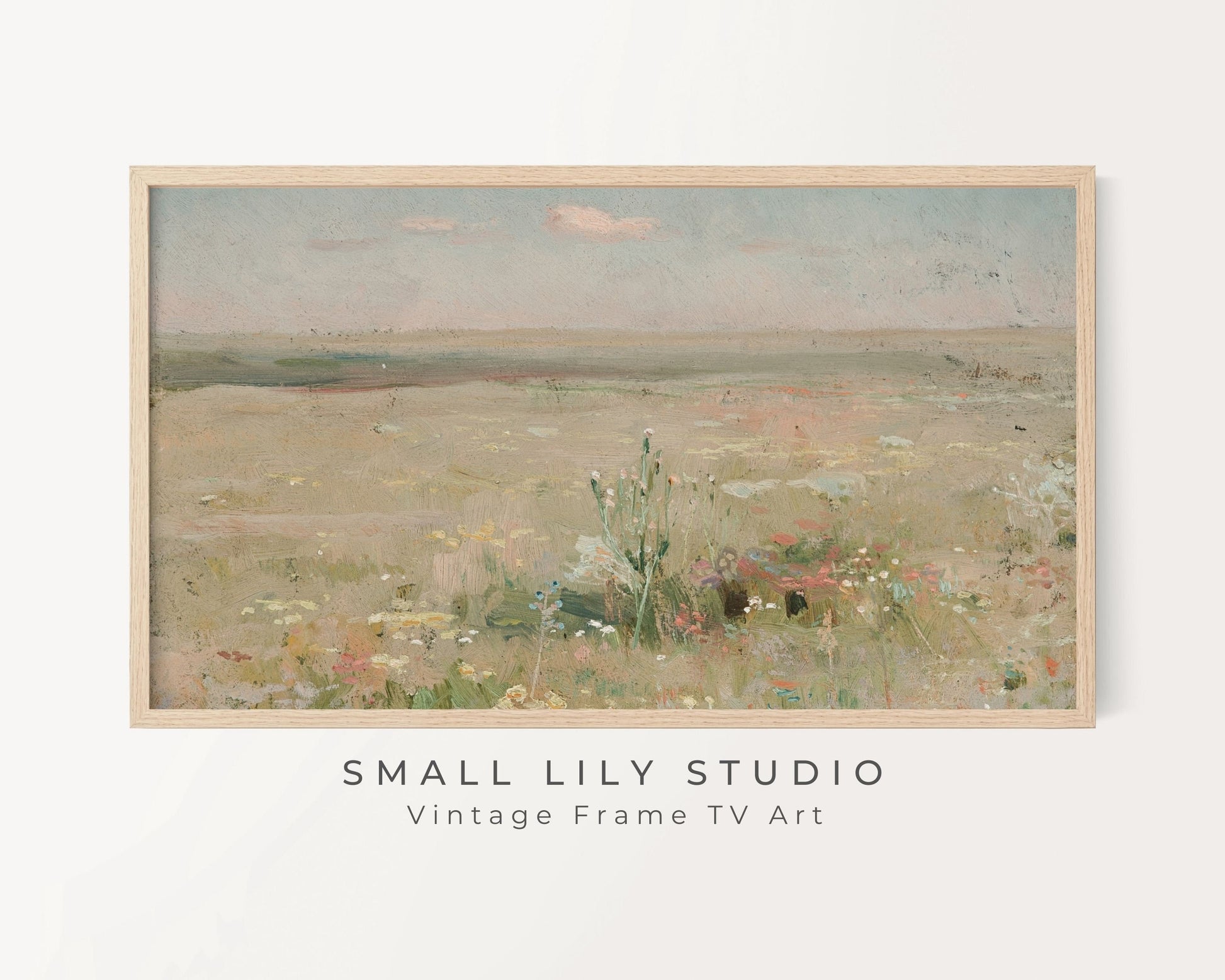 Summer Landscape With Wildflowers Frame TV Art