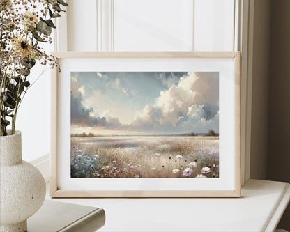 Spring Wildflower Field Printable Wall Art