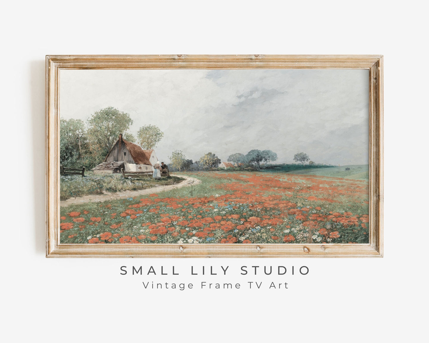 Poppy Field Spring Meadow Frame TV Art