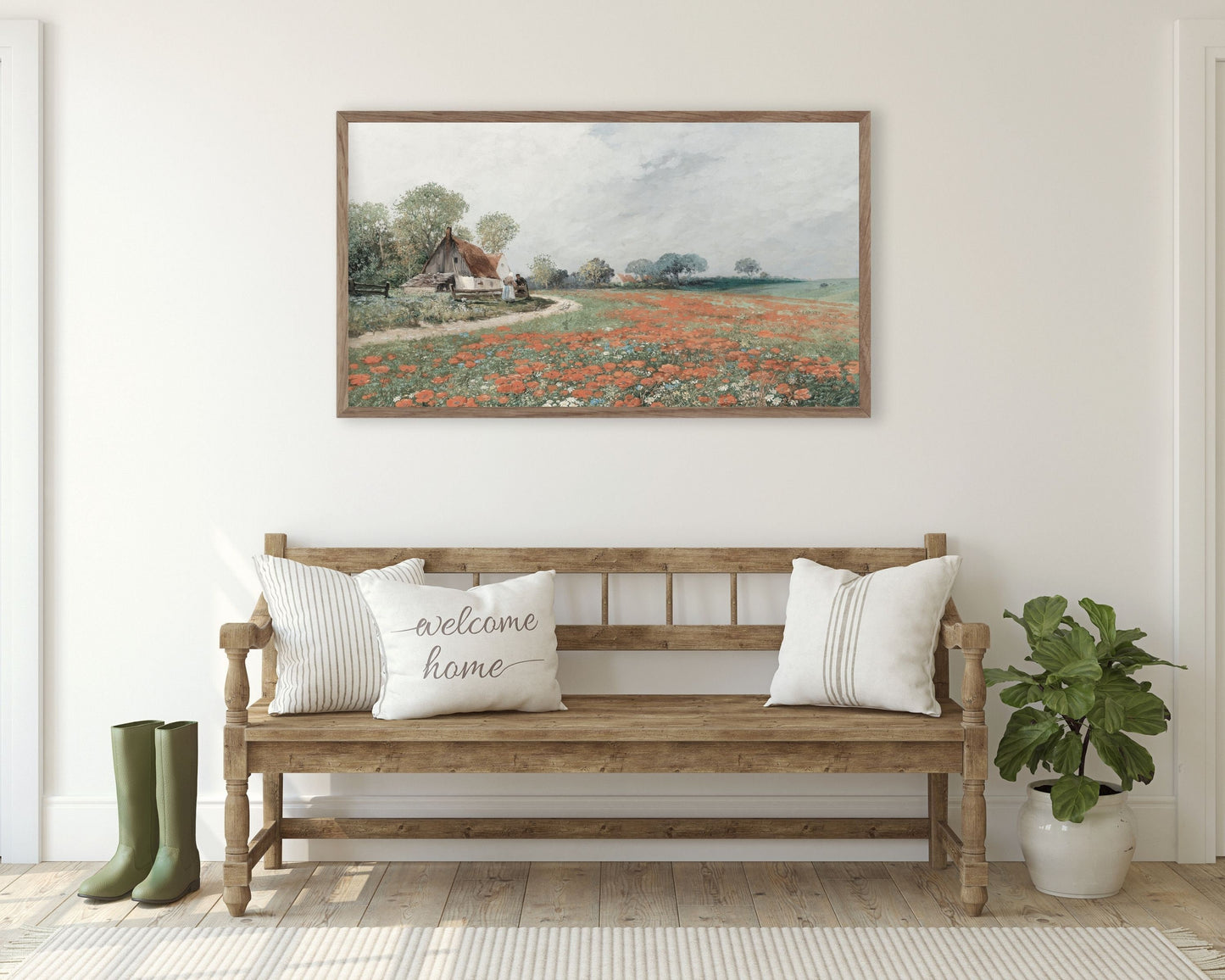 Poppy Field Spring Meadow Frame TV Art