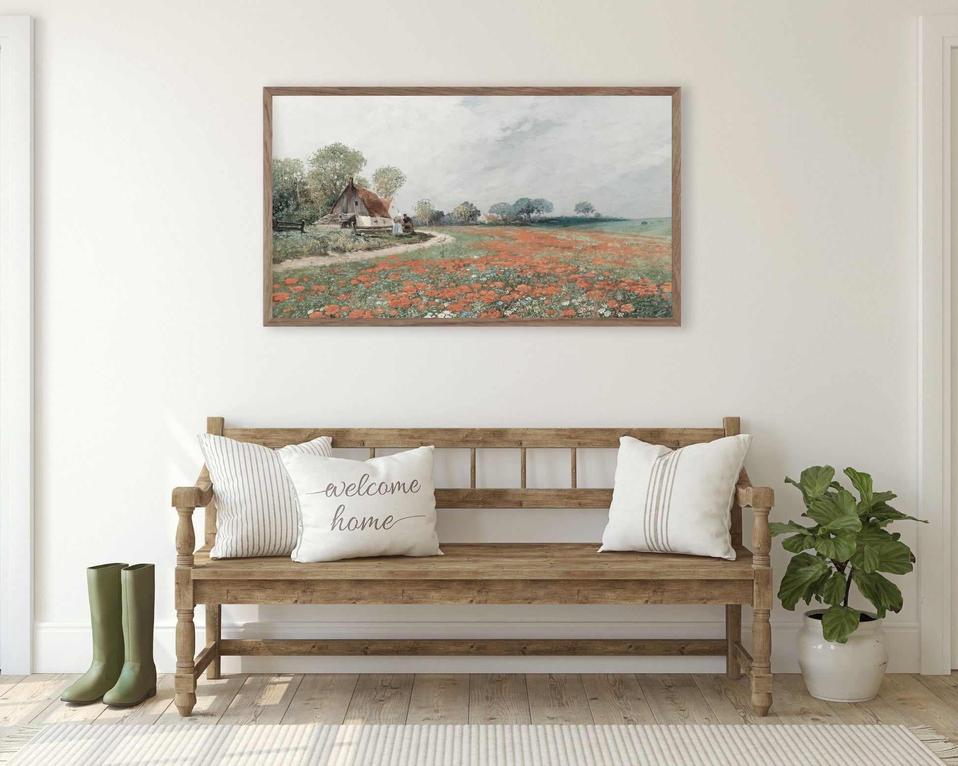Poppy Field Spring Meadow Frame TV Art