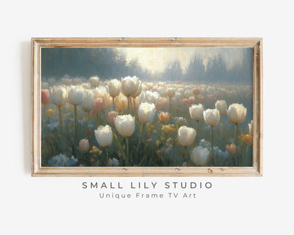 Moody Tulips Frame TV Art