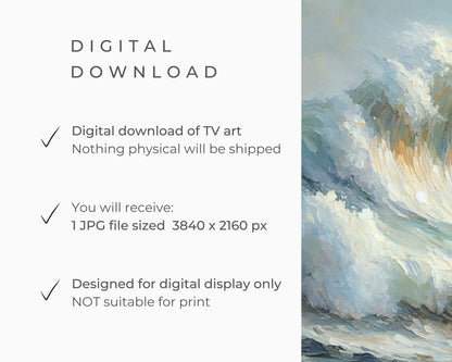 Wave Painting Frame TV Art