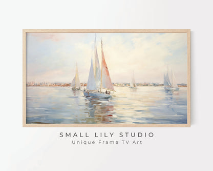 Summer Sailboats Frame TV Art