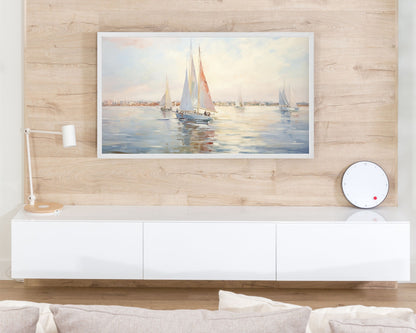 Summer Sailboats Frame TV Art