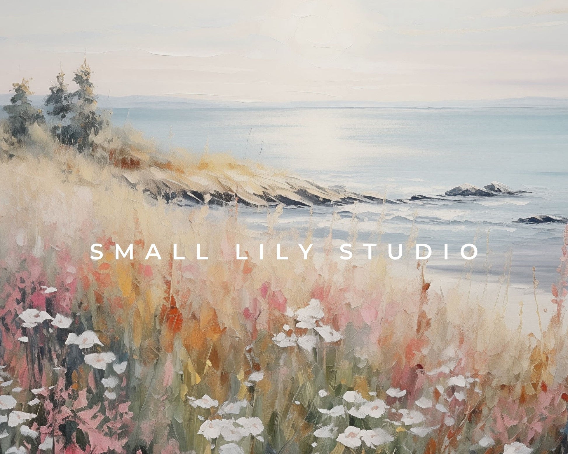 Summer Wildflowers By Sea Frame TV Art