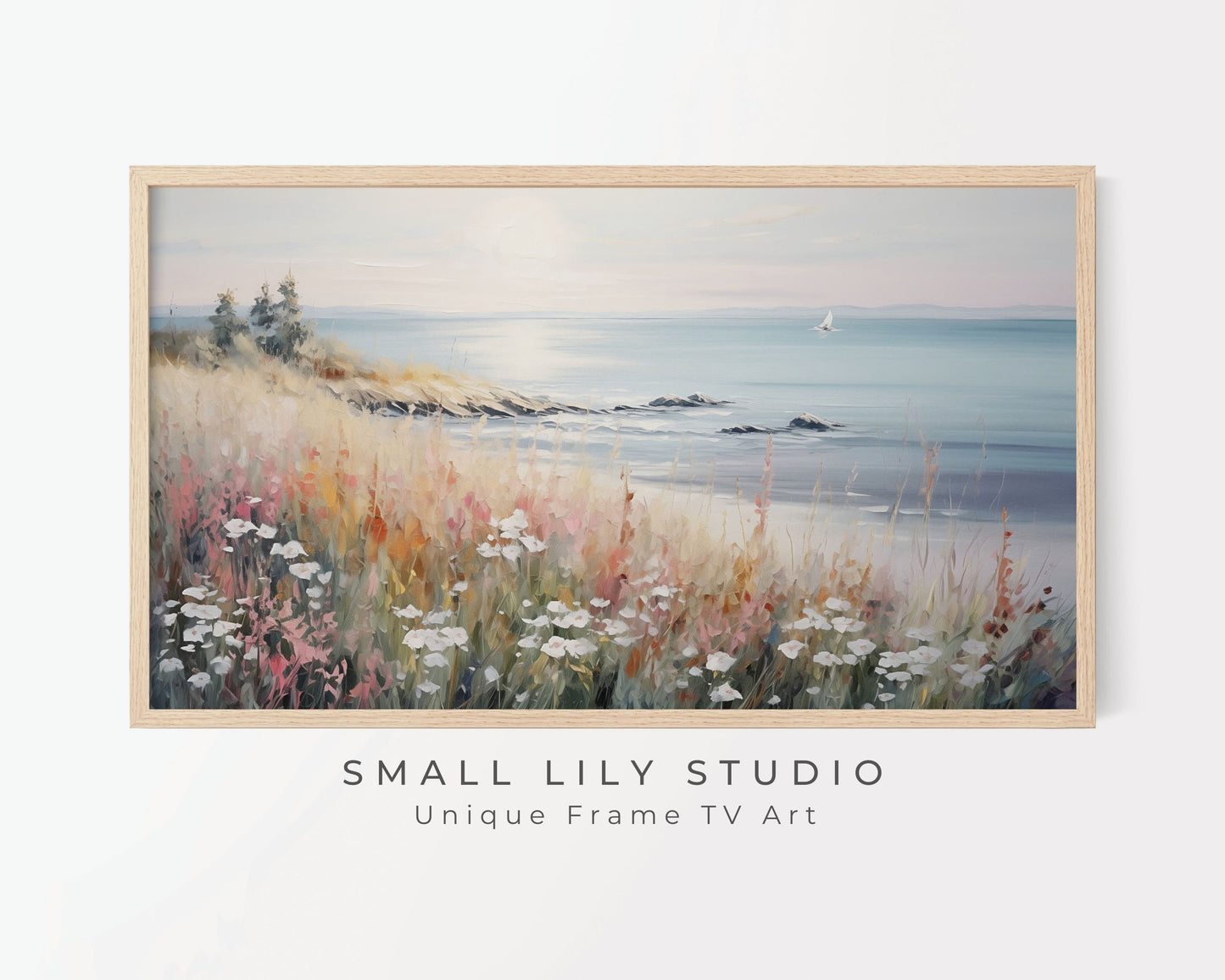 Summer Wildflowers By Sea Frame TV Art