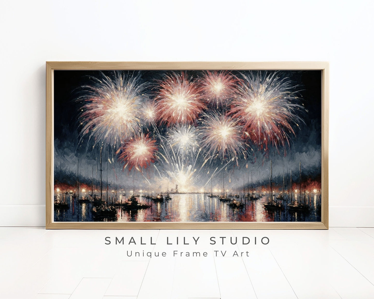 4th July Fireworks Painting Frame TV Art