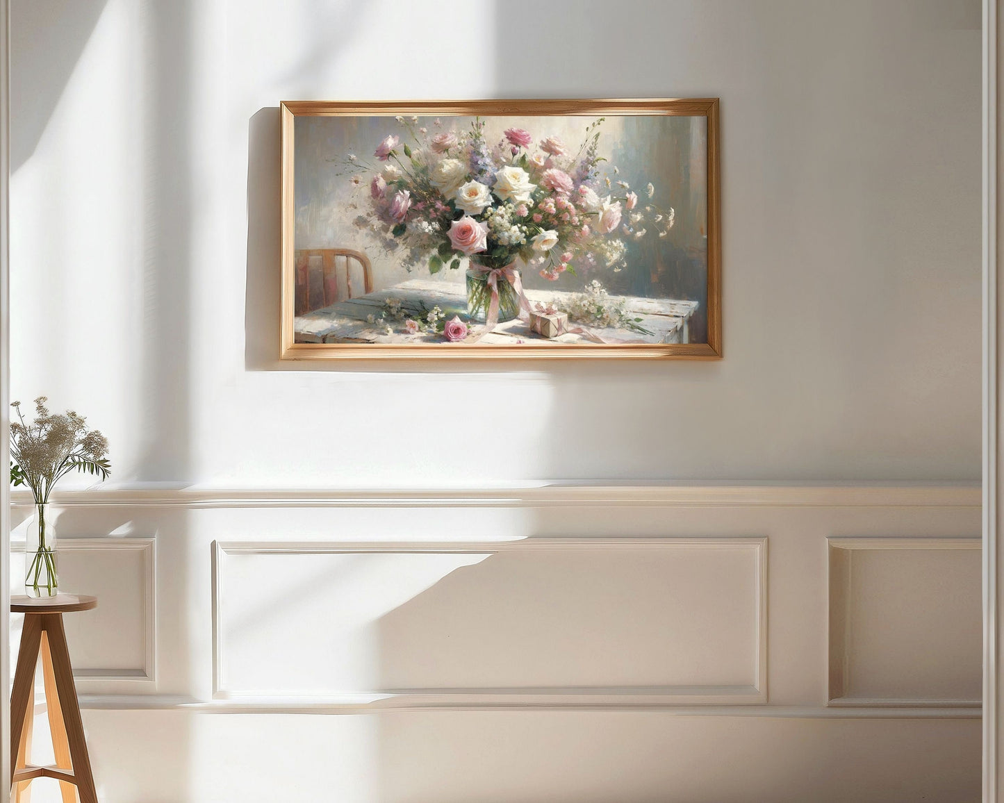 Mothers Day Flowers Still Life Painting Frame TV Art