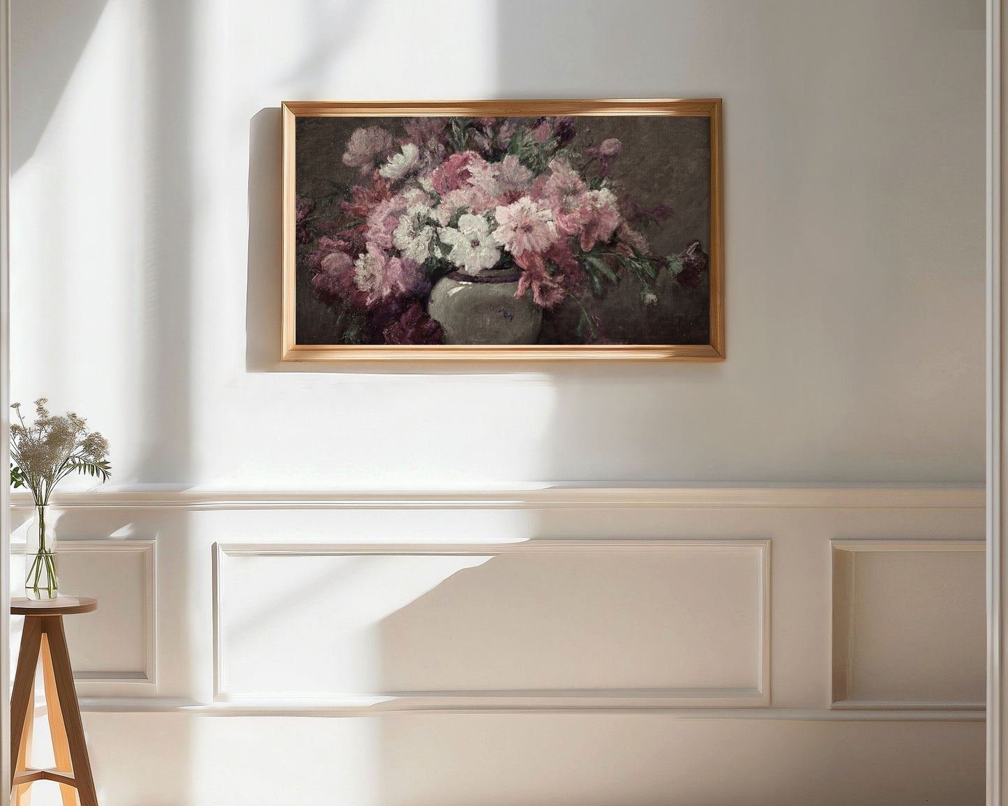 Pink Floral Still Life Frame TV Art