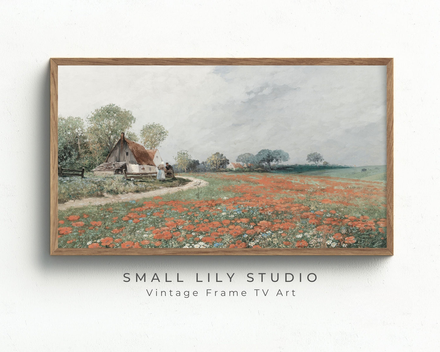 Poppy Field Spring Meadow Frame TV Art