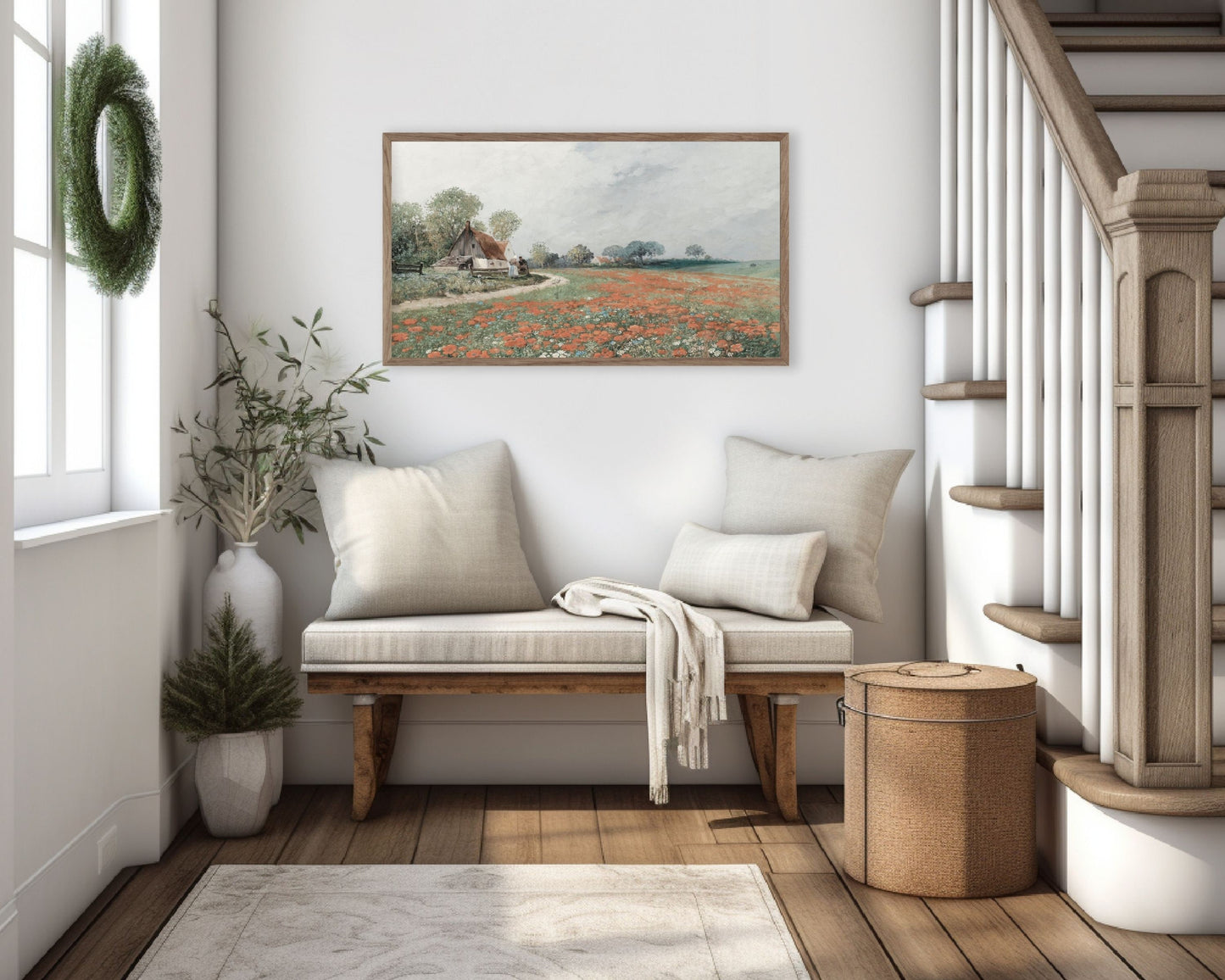 Poppy Field Spring Meadow Frame TV Art