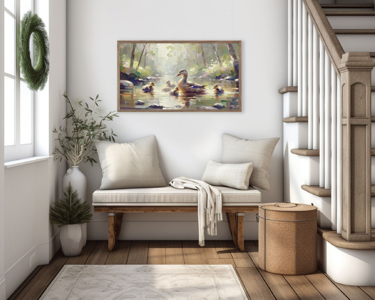 Duck And Chicks Frame TV Art