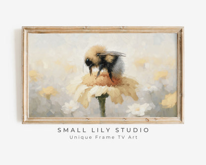 Cute Bee On Flower Frame TV Art