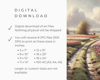 Tulips in Holland Printable Wall Art