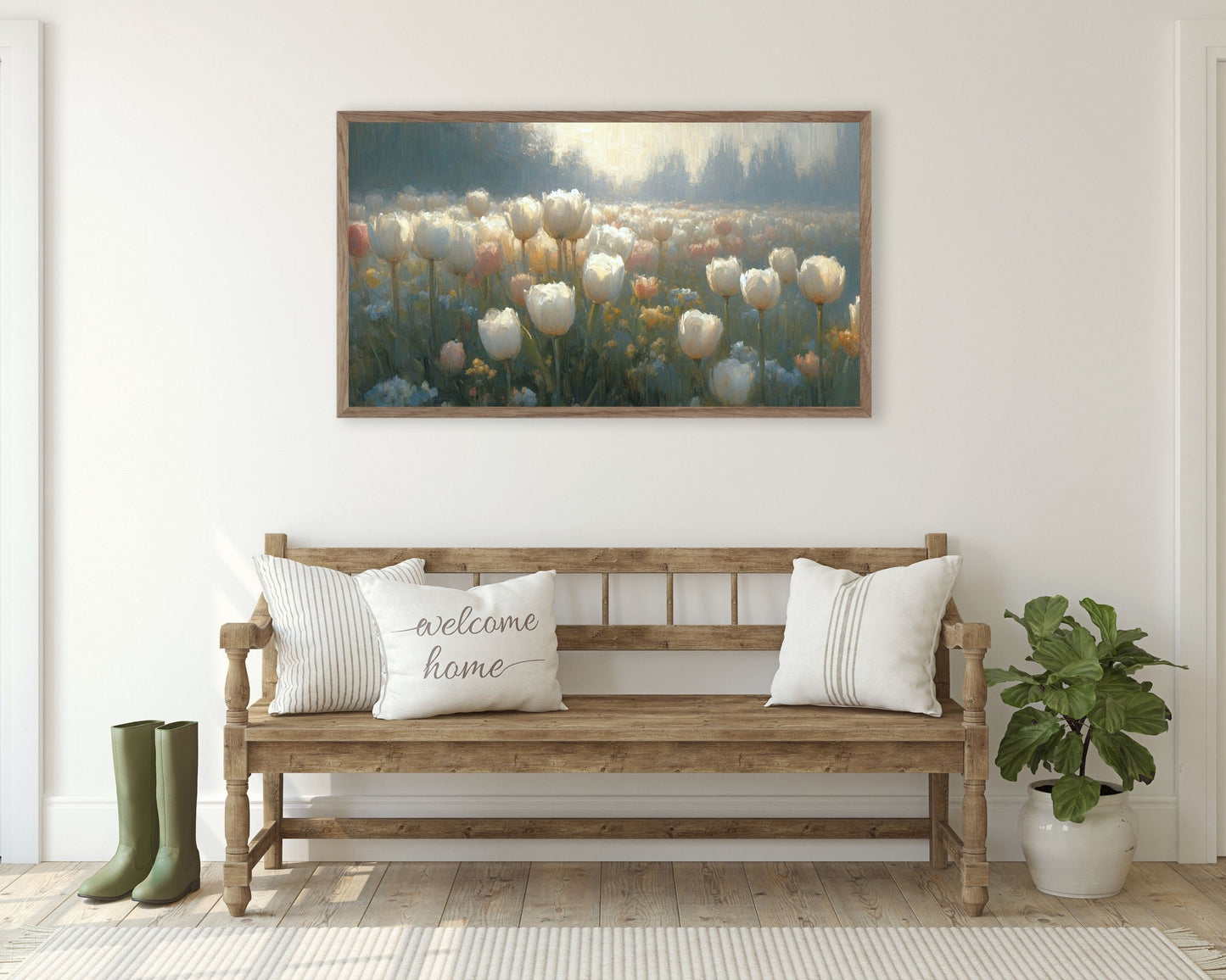 Moody Tulips Frame TV Art