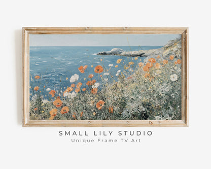 Wildflowers By The Sea Frame TV Art