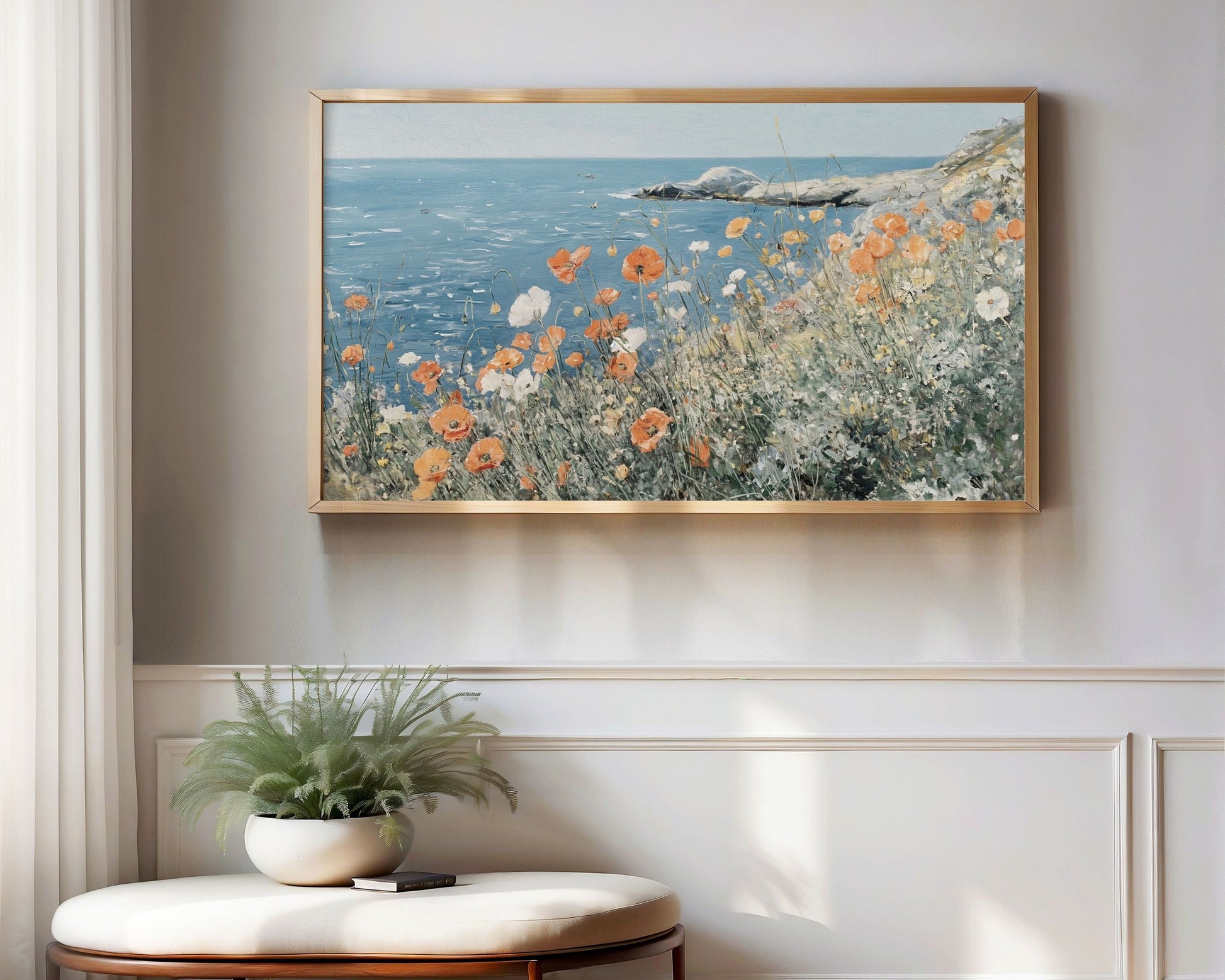 Wildflowers By The Sea Frame TV Art