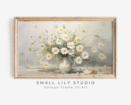 Daisies Still Life Frame TV Art