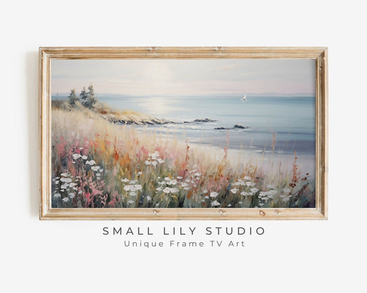 Summer Wildflowers By Sea Frame TV Art