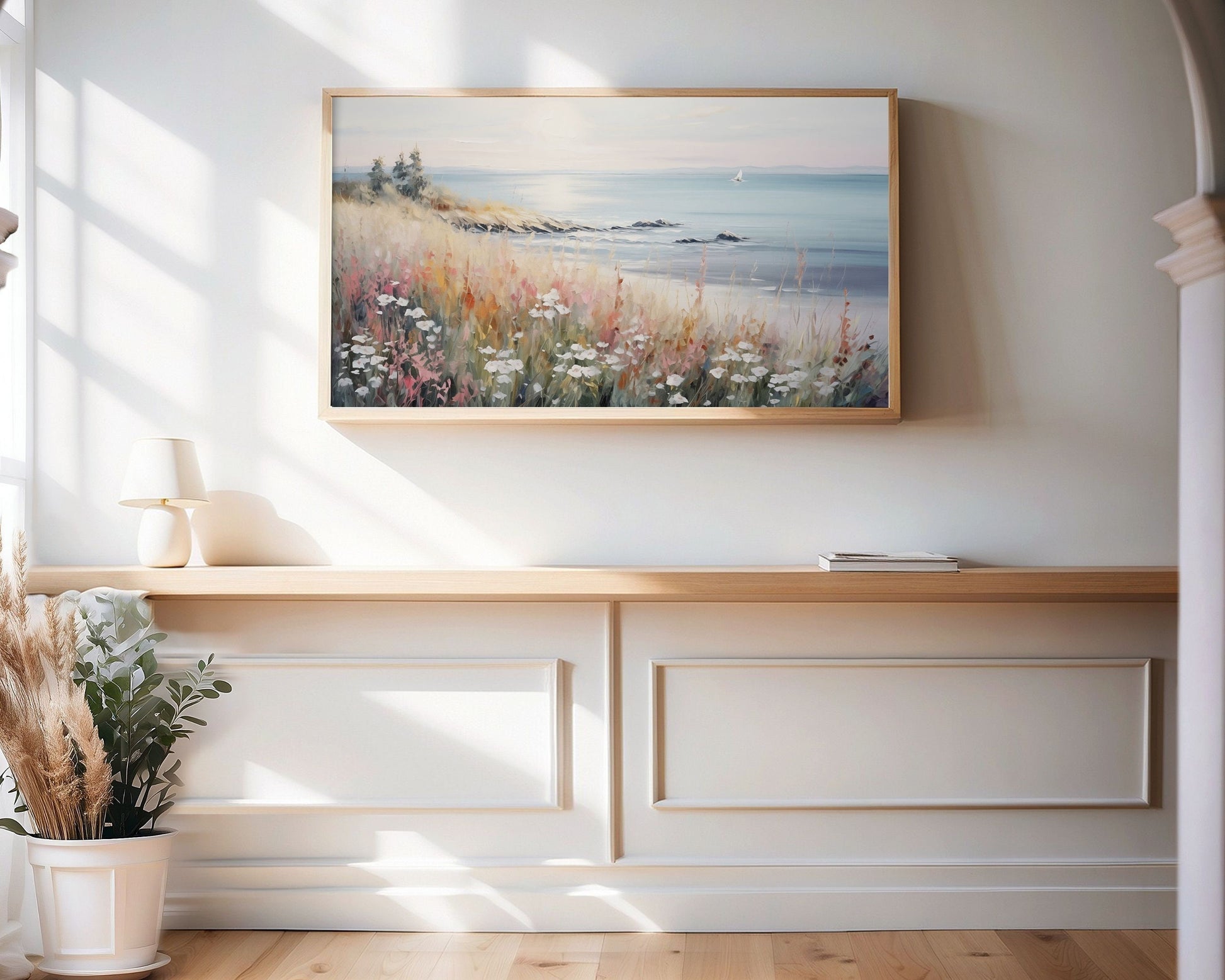 Summer Wildflowers By Sea Frame TV Art