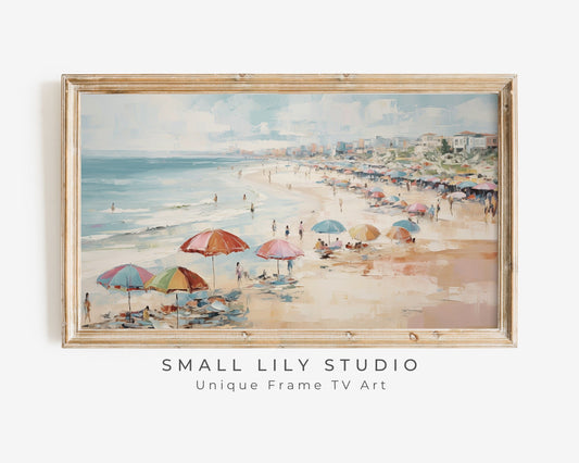 Summer Beach Umbrellas Frame TV Art