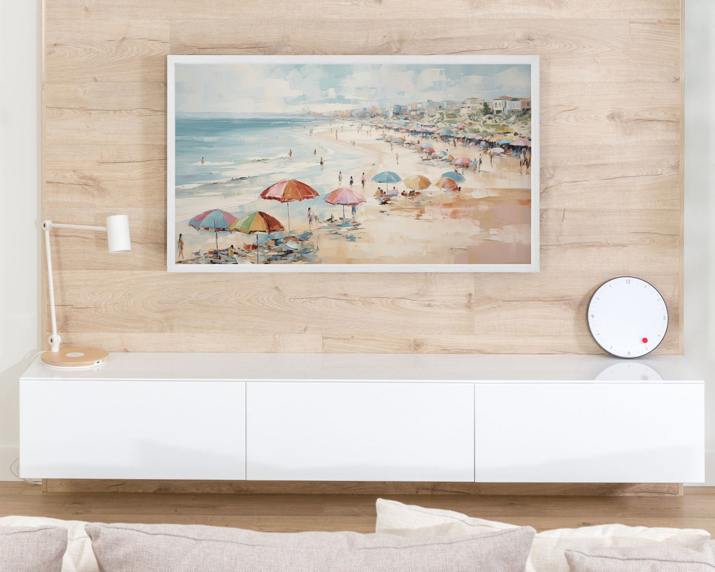 Summer Beach Umbrellas Frame TV Art