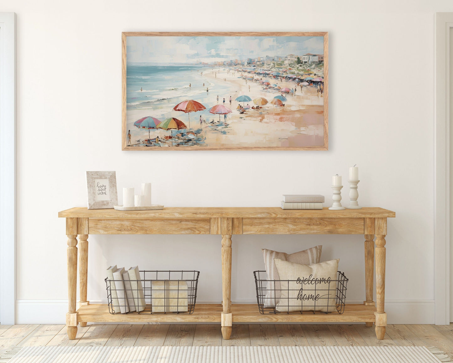 Summer Beach Umbrellas Frame TV Art