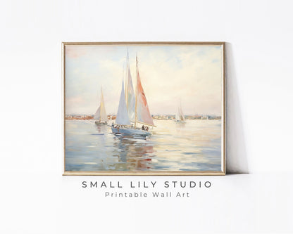 Summer Sailboats Printable Wall Art