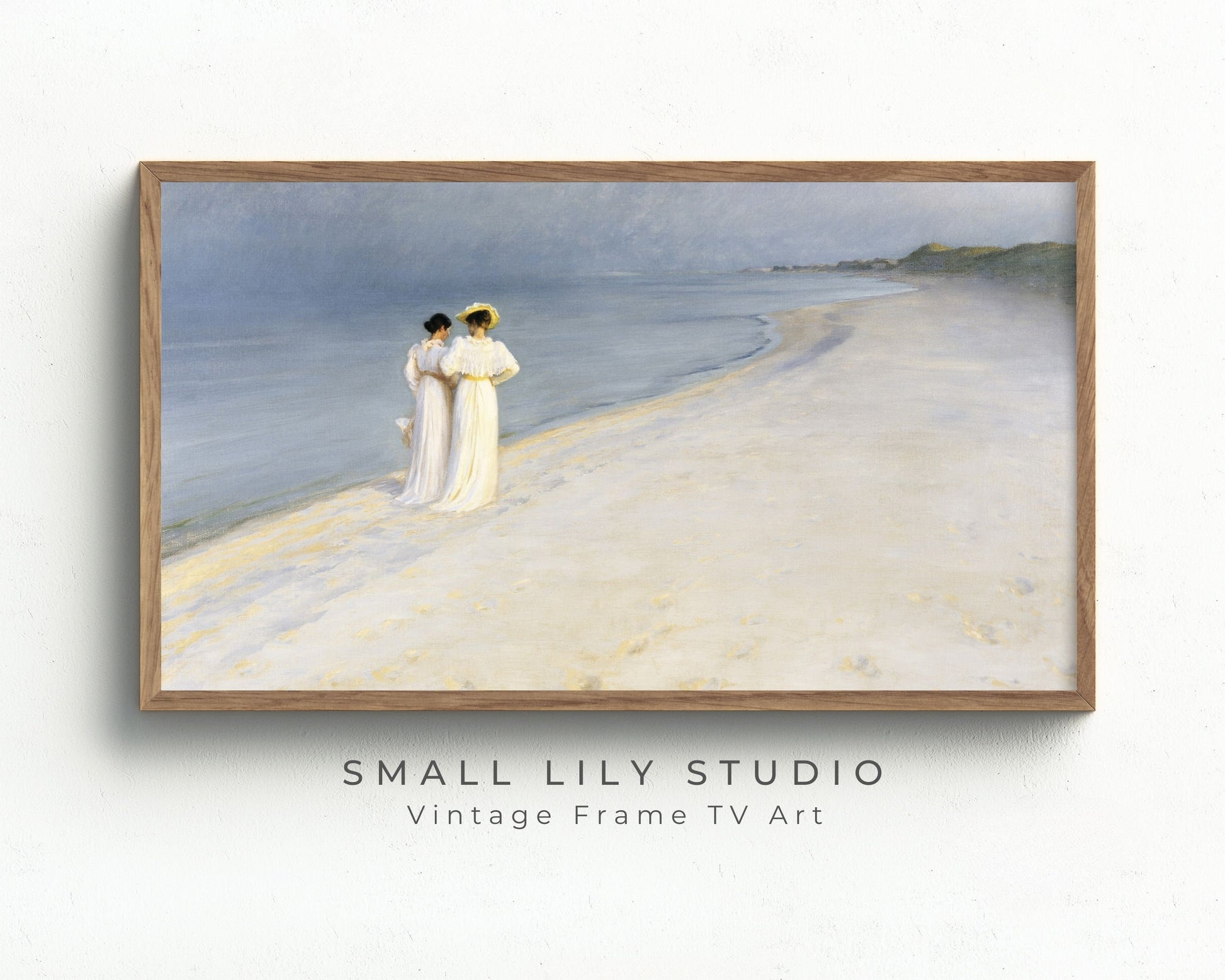 Women On Beach Frame TV Art