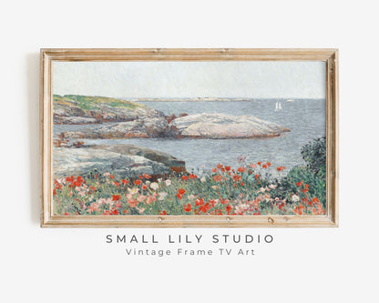 Poppies By The Sea Frame TV Art