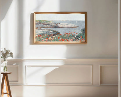 Poppies By The Sea Frame TV Art