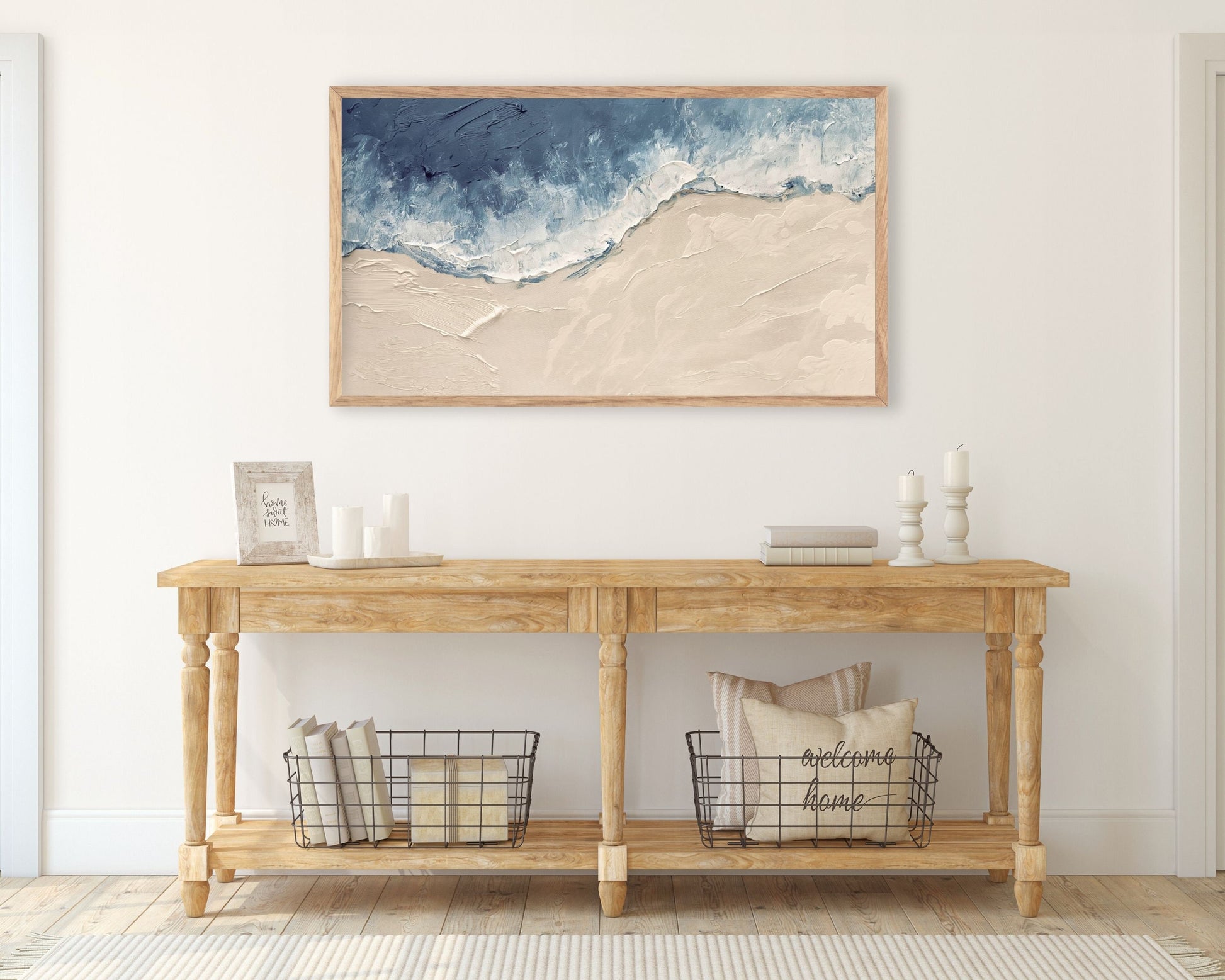 Wave On Beach Painting Frame TV Art