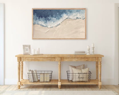 Wave On Beach Painting Frame TV Art