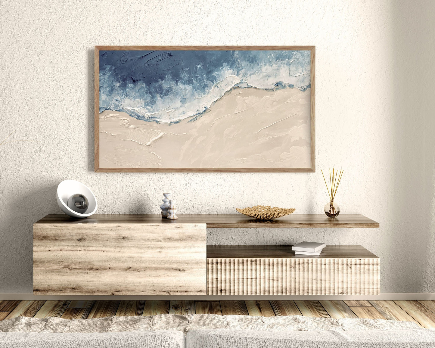 Wave On Beach Painting Frame TV Art