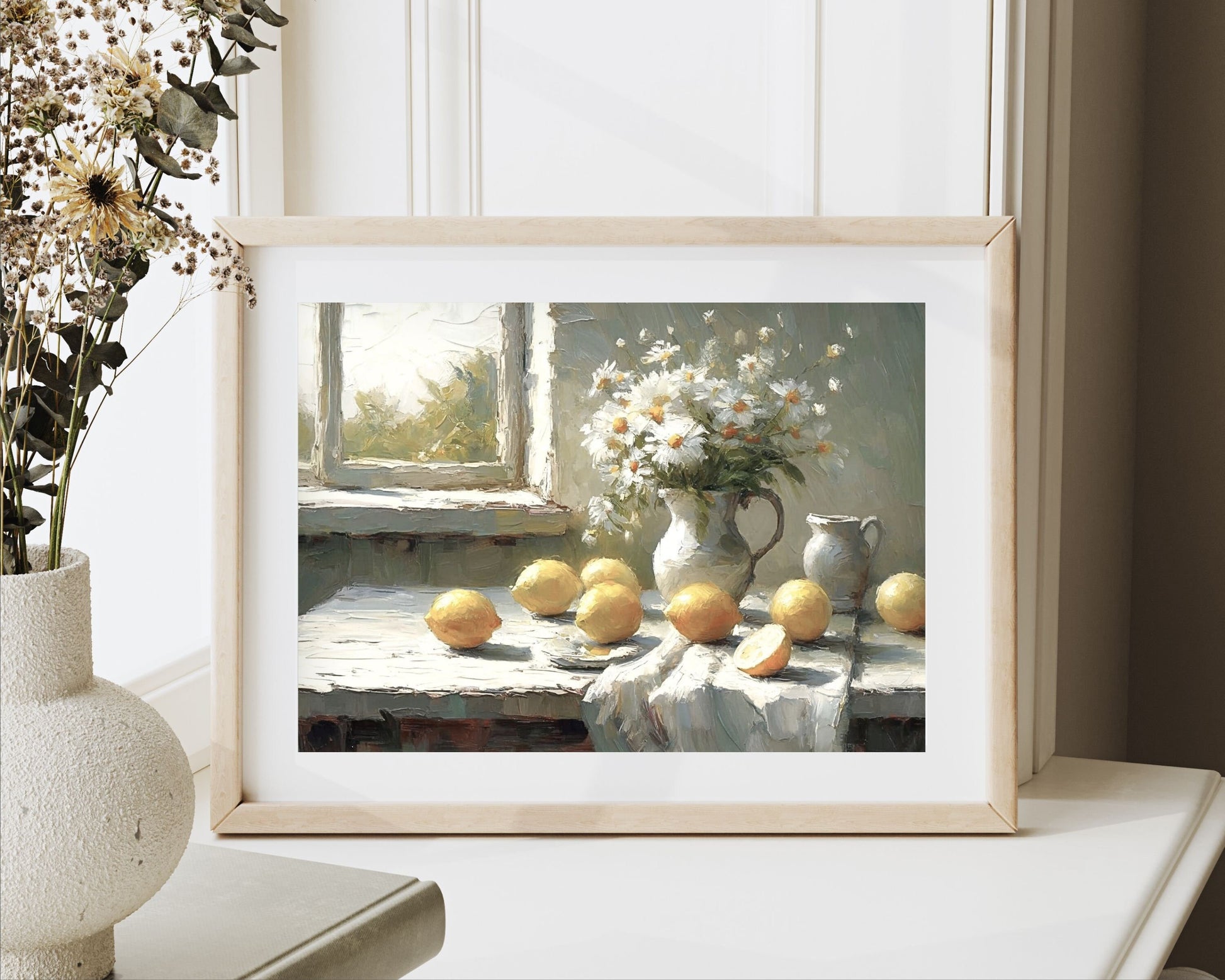 Lemons and Daisies Printable Wall Art