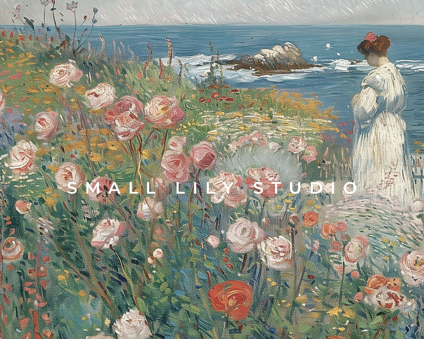 Rose Garden By The Sea Frame TV Art