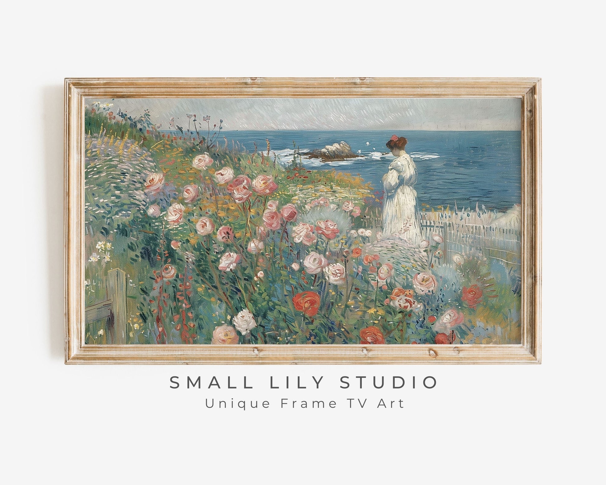 Rose Garden By The Sea Frame TV Art