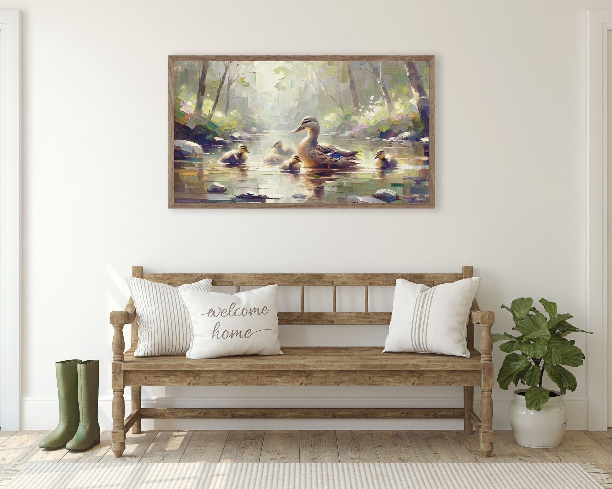 Duck And Chicks Frame TV Art