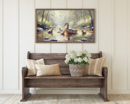 Duck And Chicks Frame TV Art